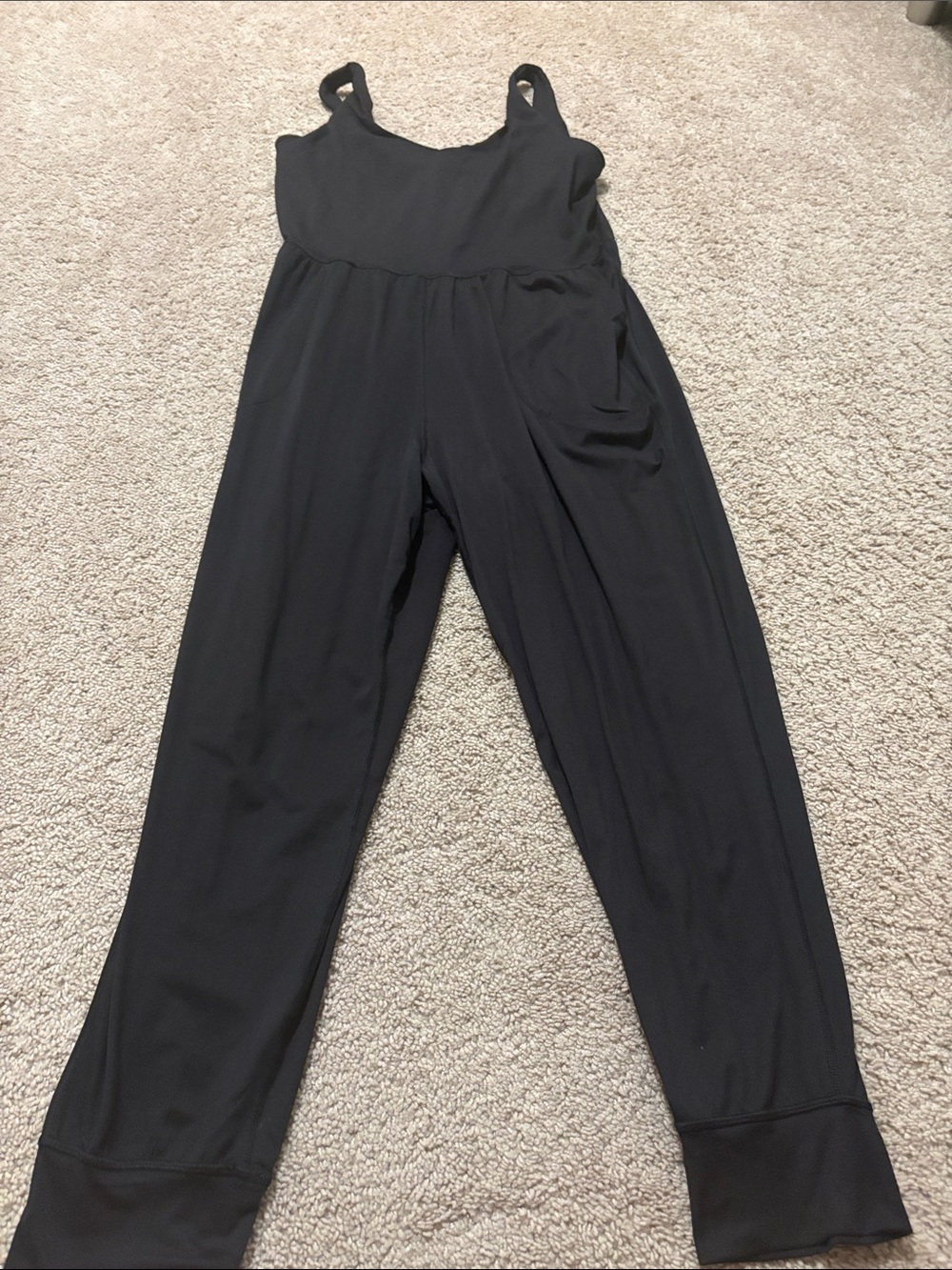 aerie Black Wide-Leg Tank Jumpsuit